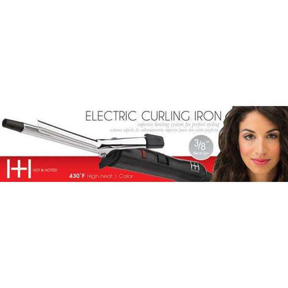 Hot & Hotter Electric Curling Iron 3/8 Inch, 1 Count, Silver