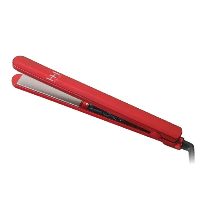 Hot & Hotter Extra Long Titanium Flat Iron 1 Inch, 1 Count, Red