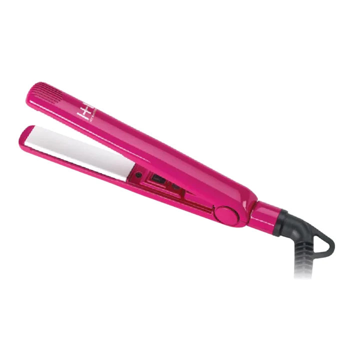 Hot & Hotter Pink Ceramic Flat Iron Mini 5/8in, 1 Count Travel Hair Straightener, Pink
