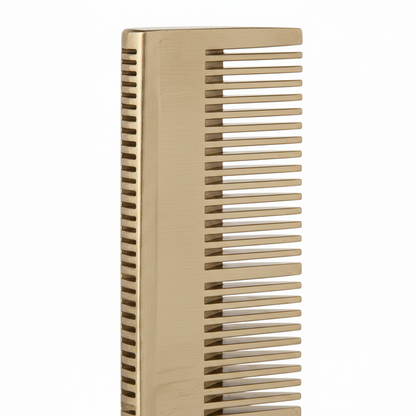 Hot & Hotter Thermal Straightening Comb Medium Teeth Double Sided, 1 Count, Black & Gold