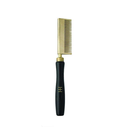 Hot & Hotter Thermal Straightening Comb Wide Teeth, 1 Count, Black & Gold