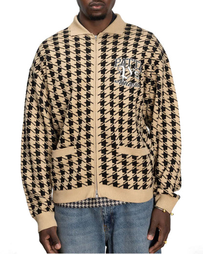 Houndstooth Cardigan Irish Cream