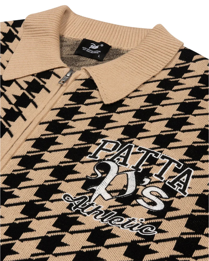 Houndstooth Cardigan Irish Cream