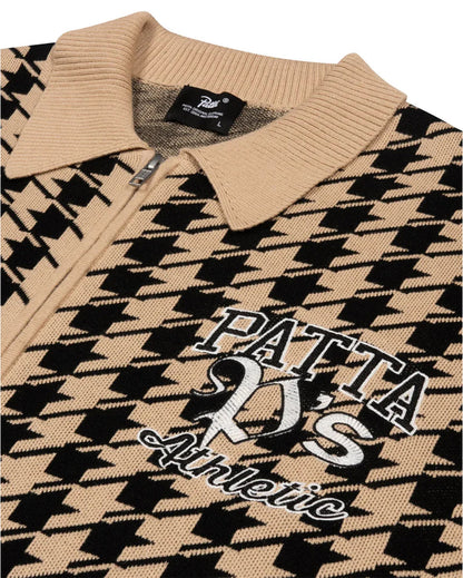 Houndstooth Cardigan Irish Cream