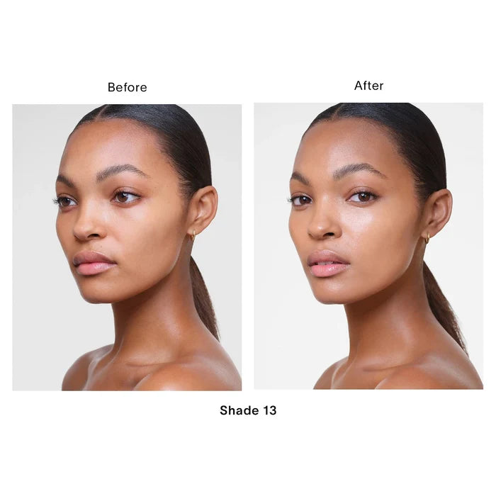 Hourglass Veil Hydrating Skin Tint Foundation in Shade 13, close-up of the liquid foundation bottle with sleek packaging.