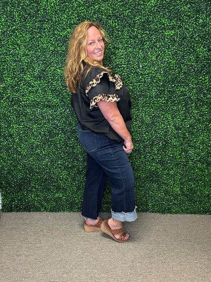 HW Cropped Wide Leg Jean