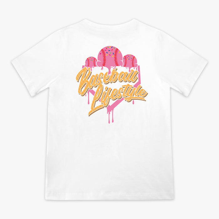 Baseball Ice Cream Tee Strawberry Youth Shirt
