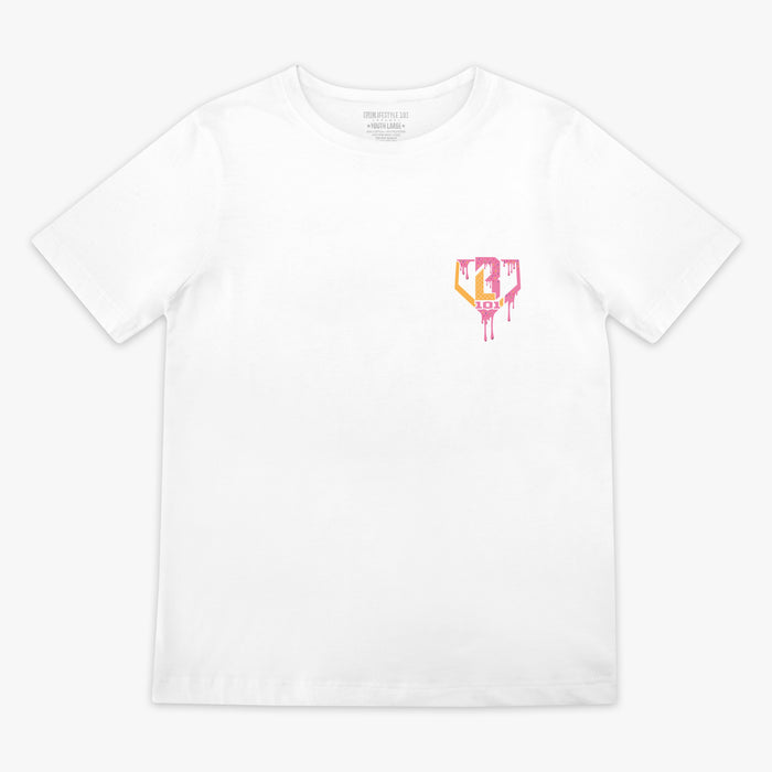 Pink Strawberry Ice Cream Baseball Youth Tee Shirt