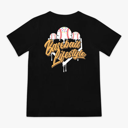 Black & white Ice Cream Vanilla youth graphic tee — back view