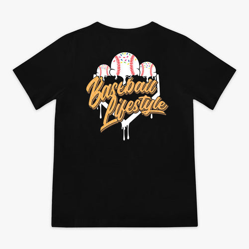 Black & white Ice Cream Vanilla youth graphic tee — back view