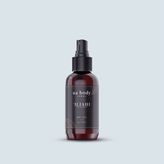 'Iliahi Sandalwood Dry Oil bottle - main shot