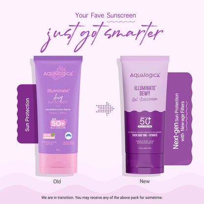 Illuminate+ Dewy Sunscreen In-Vivo Tested SPF 50+ PA++++ with Wild Berries & Alpha Arbutin - 80 g