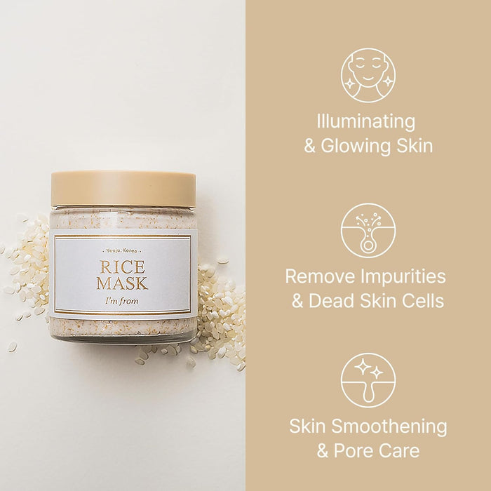 I'M FROM yeoju korea Rice Mask قناع الارز لتنقية البشرة من ام فروم