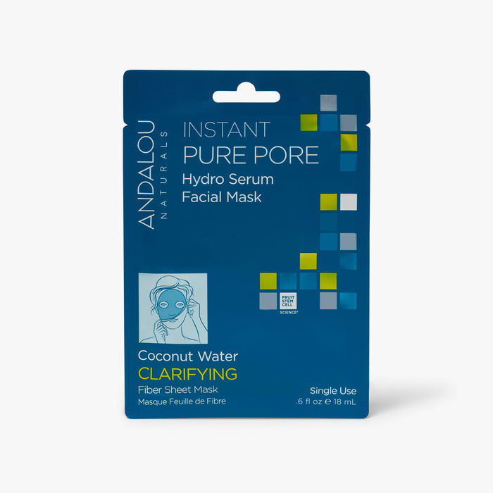 Instant Pure Pore Hydro Serum Facial Sheet Mask - Andalou Naturals US
