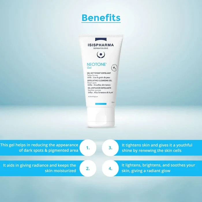 ISIPharma Neotone gel tube with benefits listed