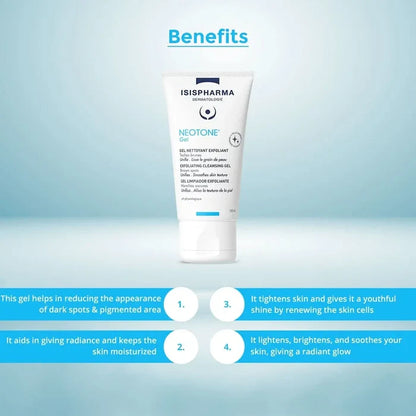 ISIPharma Neotone gel tube with benefits listed
