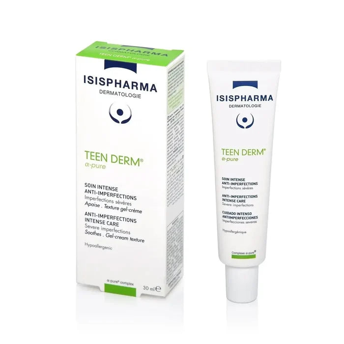 Isispharma Teen Derm e-pure cream and packaging