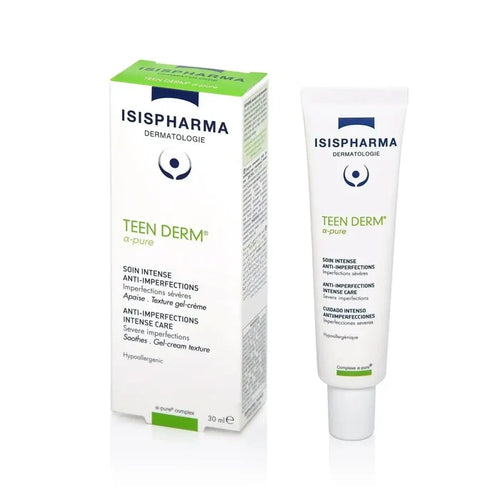 Isispharma Teen Derm e-pure cream and packaging
