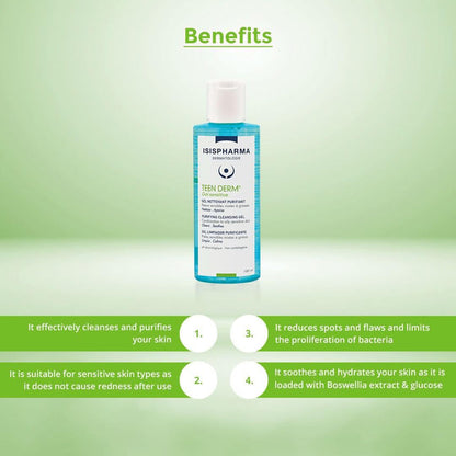 Isispharma Teen Derm Sensitive Purifying Cleansing Gel 100ml