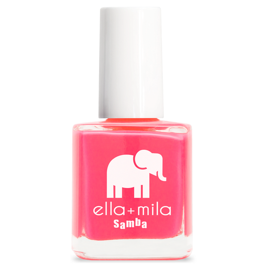 Island Love vibrant bright pink nail polish bottle – ella+mila