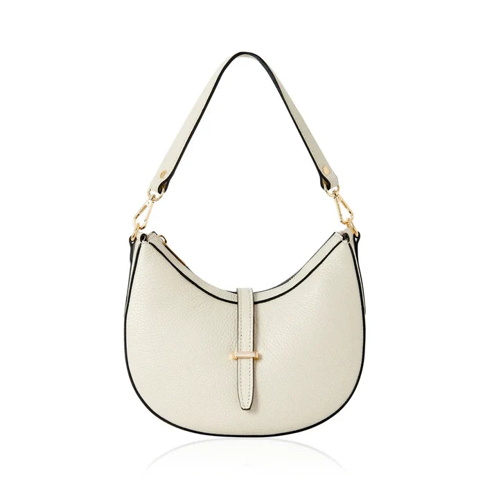 Italian Genuine Leather Crescent Shoulder Bag-Two Straps