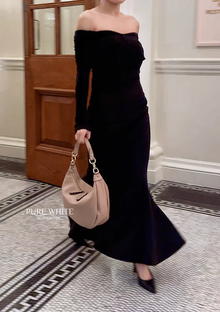 Italian Genuine Leather Crescent Shoulder & Crossbody Bag