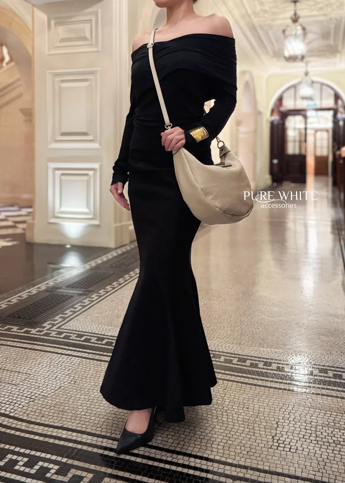 Italian Genuine Leather Crescent Shoulder & Crossbody Bag