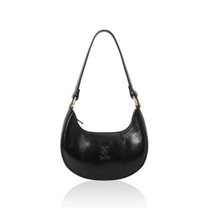 Italian Genuine Leather Vegetable-Tanned Crescent Bag - Small