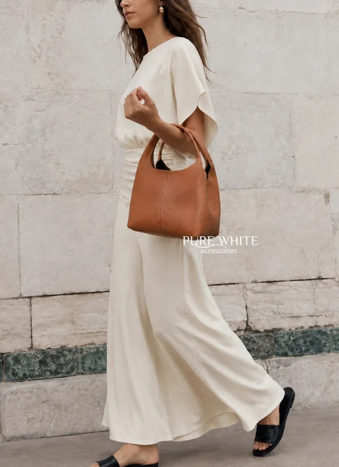 Italian Handmade Compact Leather Hobo Bag