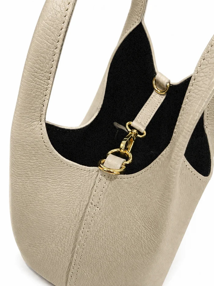 Italian Handmade Compact Leather Hobo Bag