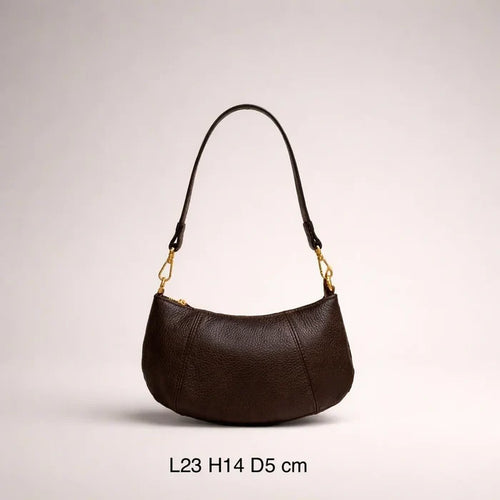 🤎 Italian Leather Bag – Chic Minimalism in Dark Brown