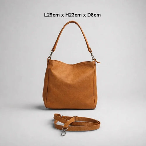 🧡 Italian Leather Bag – Classic Elegance in Tan