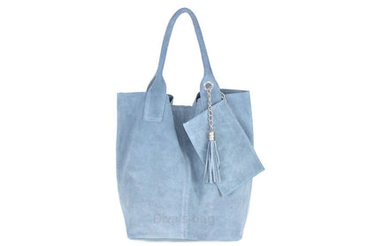 Italian Suede Leather Arianna Tote Bag