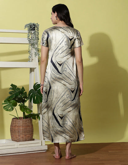 Best Satin Nighty for Women in Elegant Ivory Dream Style