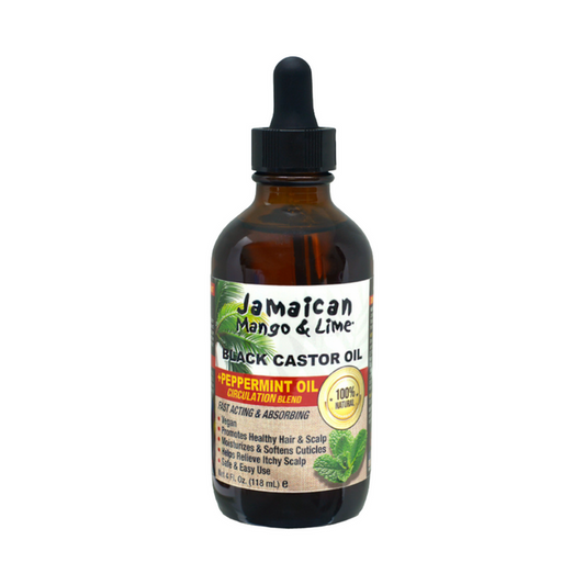 Jamaican Mango & Lime Black Castor Oil [Peppermint Oil] 4oz