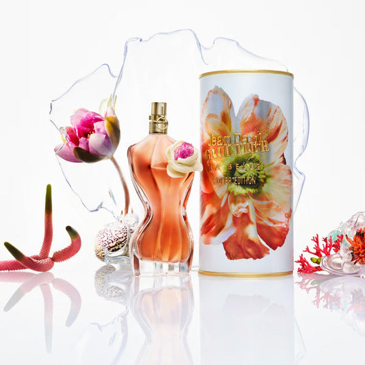 Jean Paul Gaultier La Belle Flower Edition Eau De Parfum spray 100ml bottle, elegant floral fragrance for women.