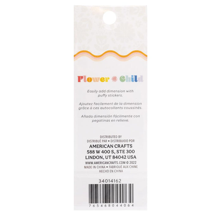 Jen Hadfield - Mini Puffy Stickers - 36/Pkg - Flower Child. Available at Embellish Away located in Bowmanville Ontario Canada.
