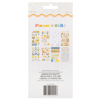 Jen Hadfield - Sticker Book - W/Silver Foil Accents - 212/Pkg - Flower Child. Available at Embellish Away located in Bowmanville Ontario Canada.