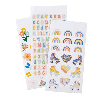 Jen Hadfield - Sticker Book - W/Silver Foil Accents - 212/Pkg - Flower Child. Available at Embellish Away located in Bowmanville Ontario Canada.