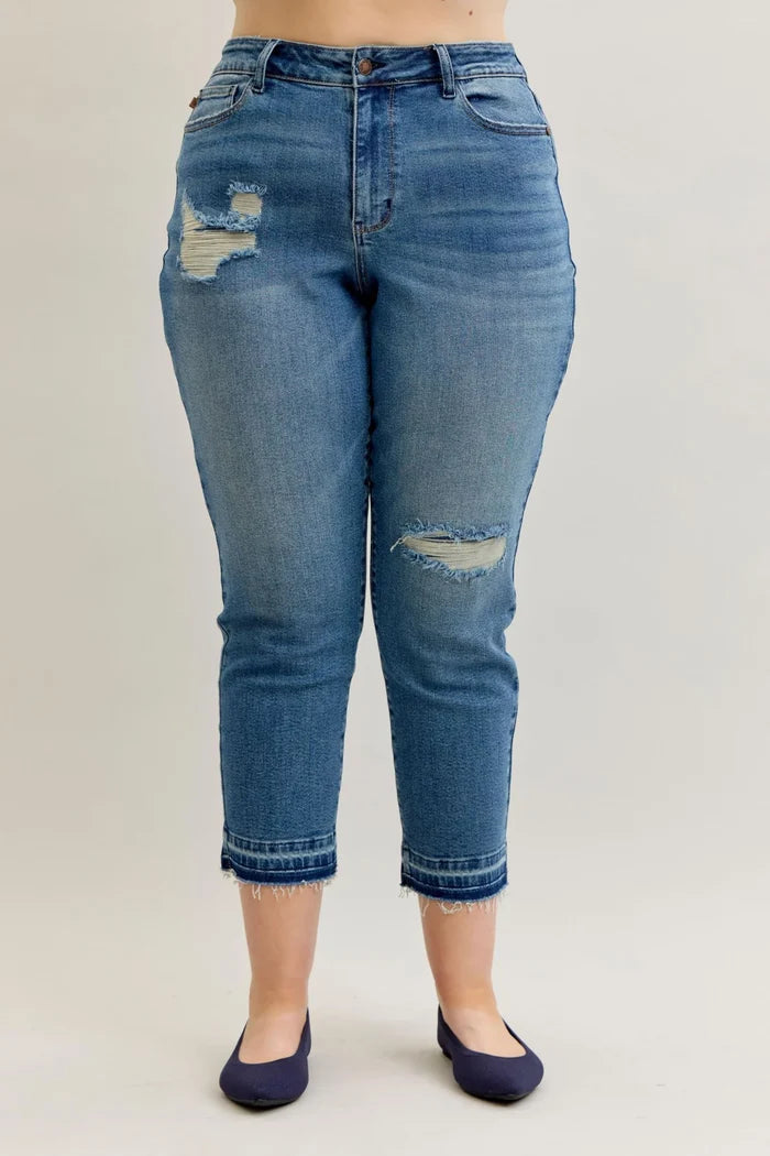 JUDY BLUE MR BF PATCH & REPAIR DESTROY RELEASE HEM JEAN