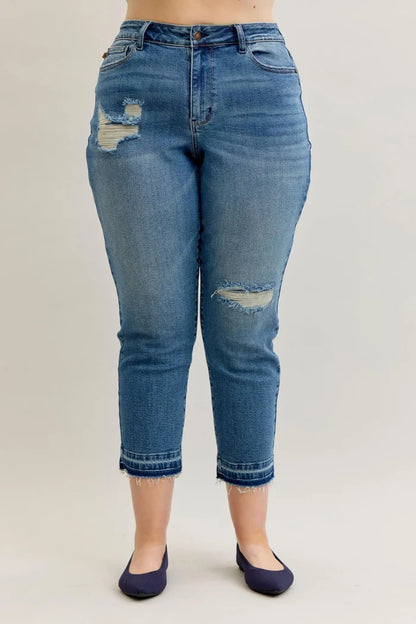 JUDY BLUE MR BF PATCH & REPAIR DESTROY RELEASE HEM JEAN