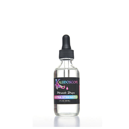 Kaleidoscope Miracle Drops Extra Strength hair serum bottle with dropper 2 fl oz clear liquid