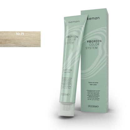 Kemon YoGreen Color System 10.71 platinum violet ash blonde (60ml)