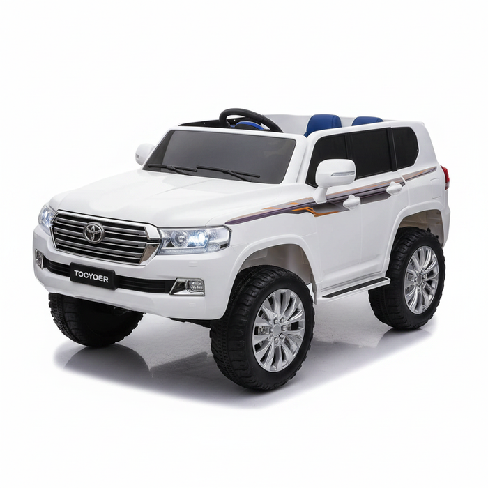 Kids Electric Ride-On SUV Large White - Studio Shot