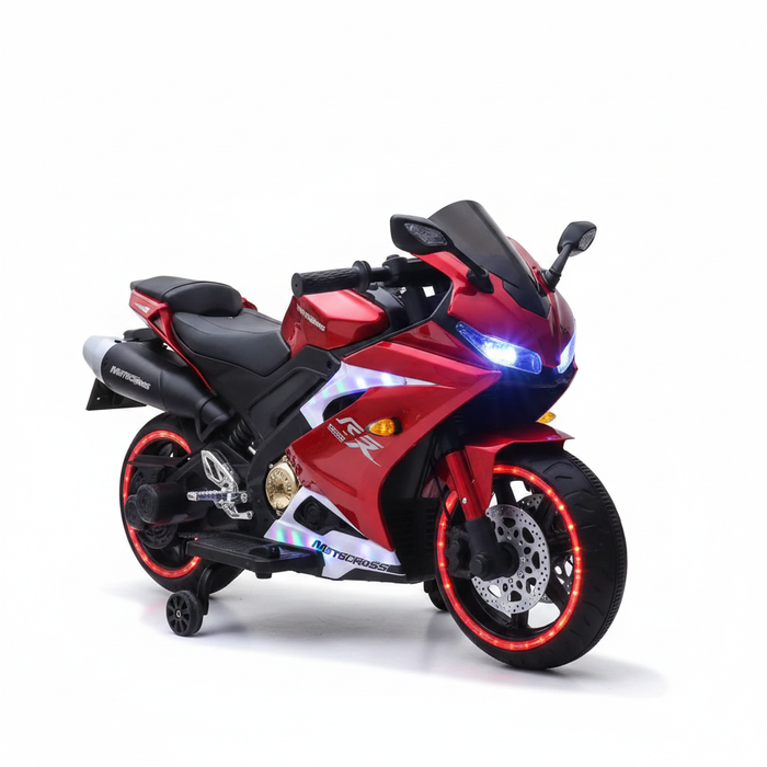 Kids Electric Sport Motorcycle - White Background