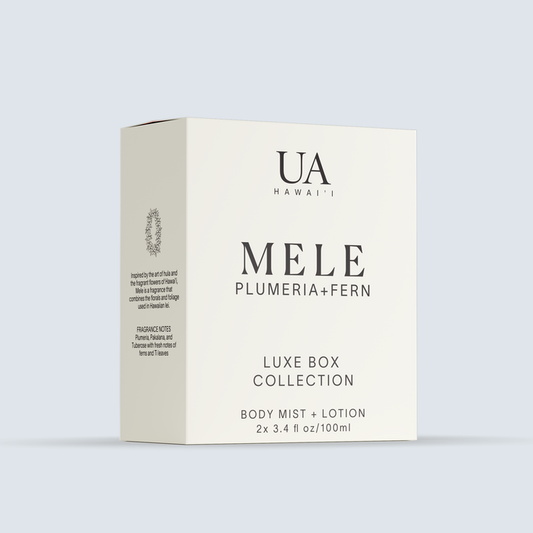 Kino Luxe Box – Mele Plumeria – 3.4 oz Body Lotion and Mist Set