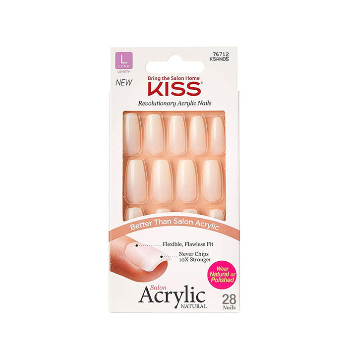 Kiss Salon Acrylic Natural [L] #Ksan05 - Strong Enough