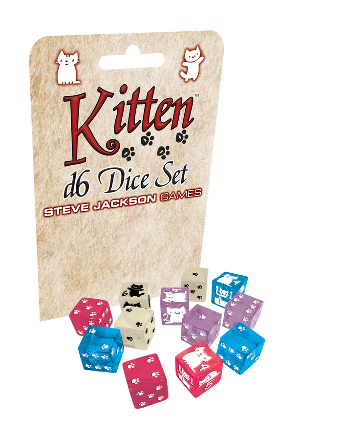 Kitten d6 Dice Set