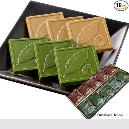 Kiyosen Matcha + Hojicha Sweets Chocolate Bar 10 pieces