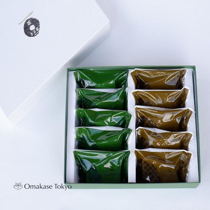Kiyosen Uji Matcha & Hojicha Gluten-Free Cake 10-Pack